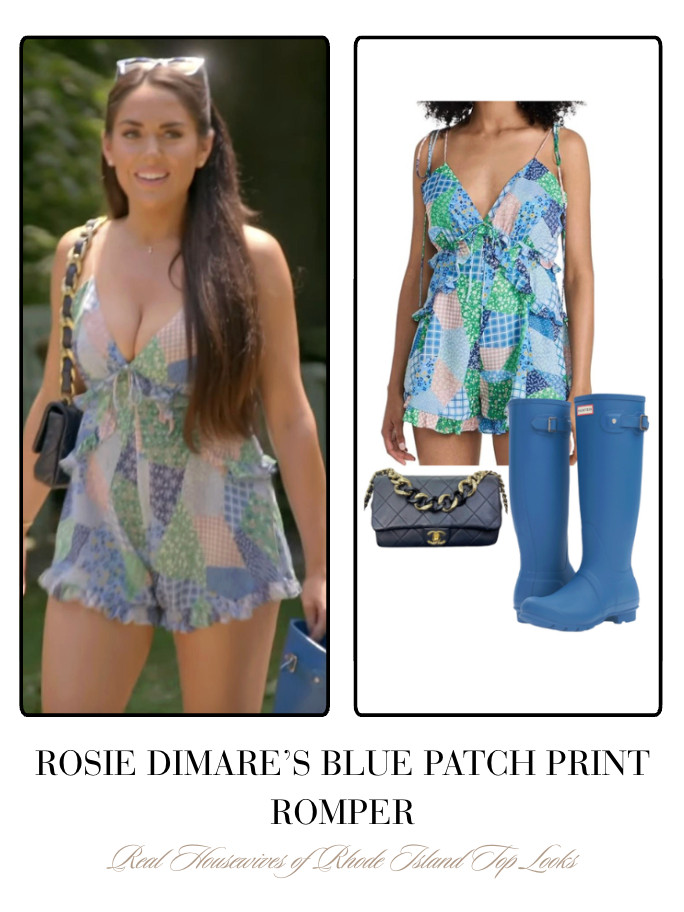 Rosie DiMare's Blue Patch Print Romper 

 