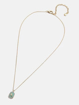 Gold & Turquoise Initial Necklace - Turquoise Stone | BaubleBar