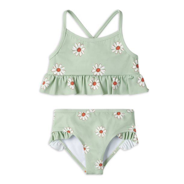 Modern Moments by Gerber Baby and Toddler Girls Ruffle Bikini with UPF 50+, 2-Piece, Sizes 12M-5T | Walmart (US)