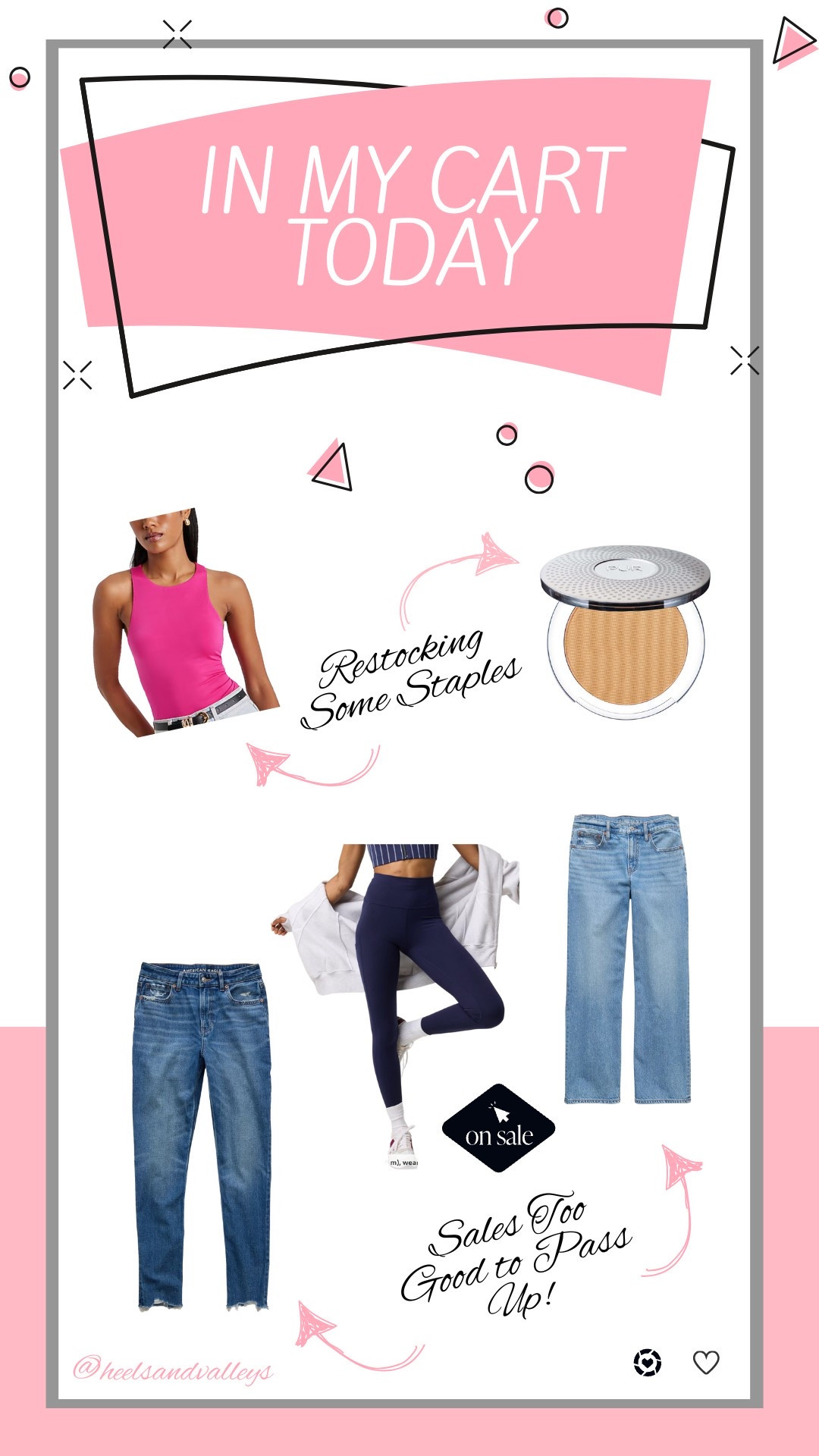 In my cart today: Restocking some staples, including my go-to powder for the past 9(?) years and Express’s body contour shirts that are 👌🏼👌🏼 for workwear layering. I’ve also been wanting some high waisted jeans that AREN’T skinny or bf and I’ve always had good luck with AE, so when I saw they have their denim on sale, I had to jump on it! 

#LTKSpringSale #LTKSaleAlert #LTKWorkwear