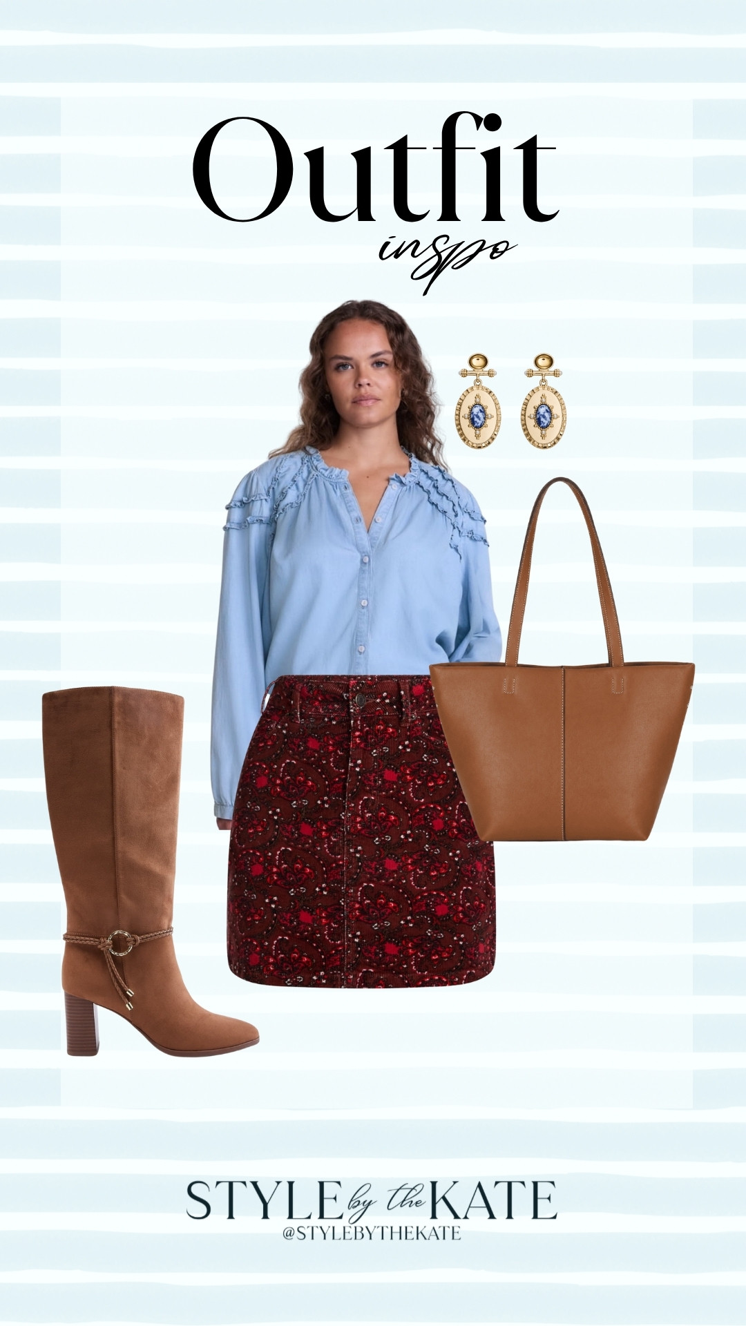 Burgundy and blue are an unexpected fall color combination I can’t stop thinking about! Add tall brown boots and a matching tote to pull it all together. 🍂

#LTKootd #LTKSeasonal #LTKgrwm