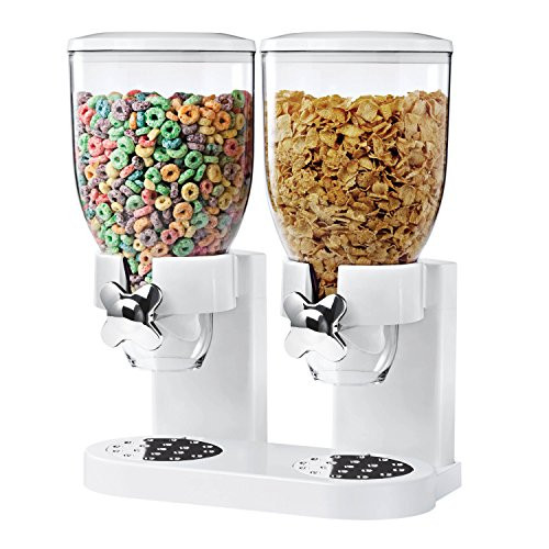 Zevro KCH-06123/GAT201C Indispensable Dry Food Dispenser, Dual Control, White/Chrome | Amazon (US)