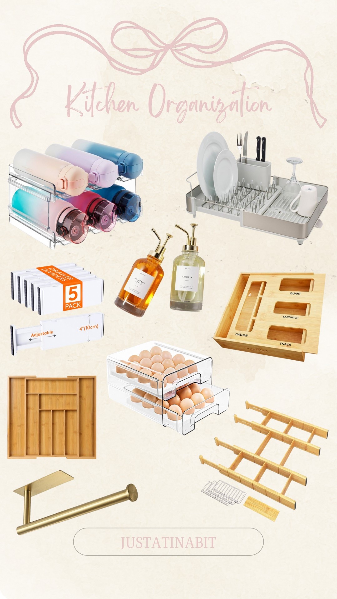 Kitchen Organization - Amazon Big Spring Sale 2025! 

Expandable drawers, syrup dispensers, bag storage organizer, bamboo drawers dividers, egg holder, towel holder, water bottle holder

#LTKHome #LTKSaleAlert #LTKWatchNow