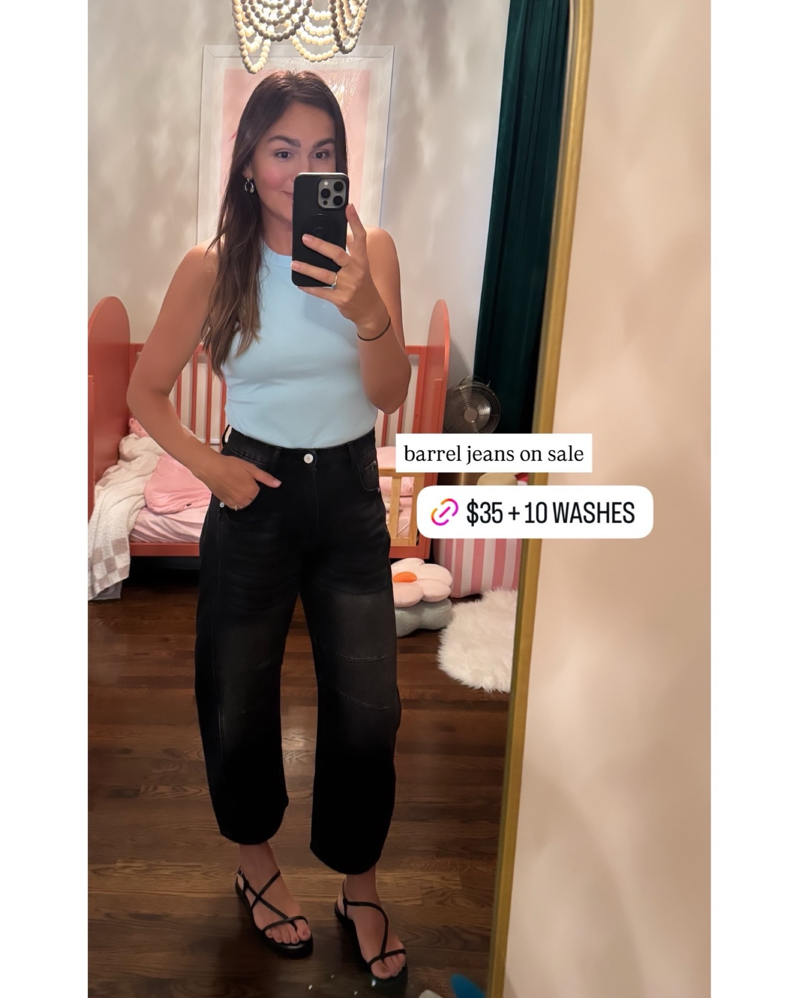 Black denim barrel jeans on sale for $35!

#LTKSaleAlert #LTKTall #LTKmomlife