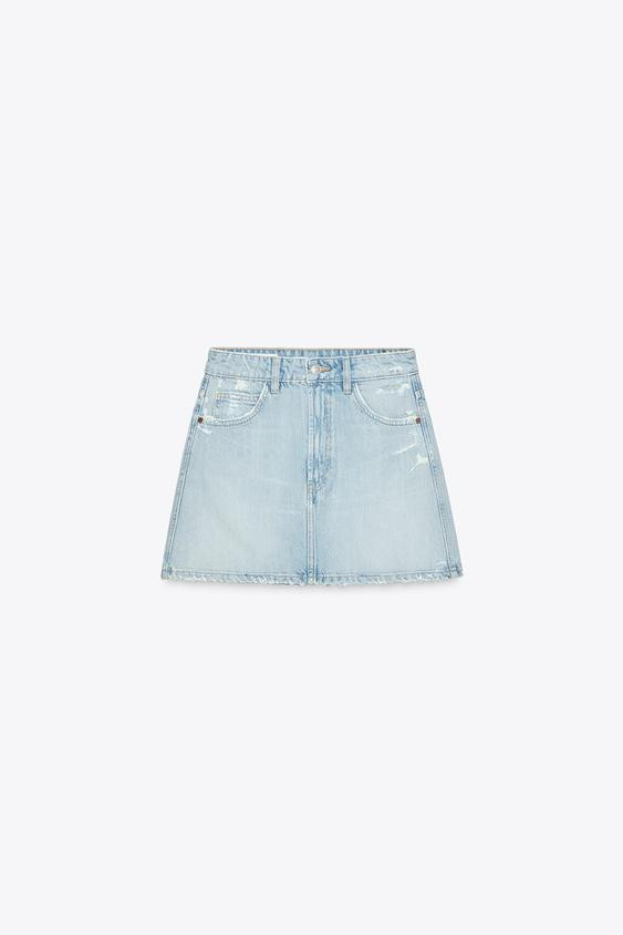RIPPED TRF DENIM SKIRT | Zara UK