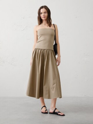 Strapless Midi Dress | Banana Republic Factory