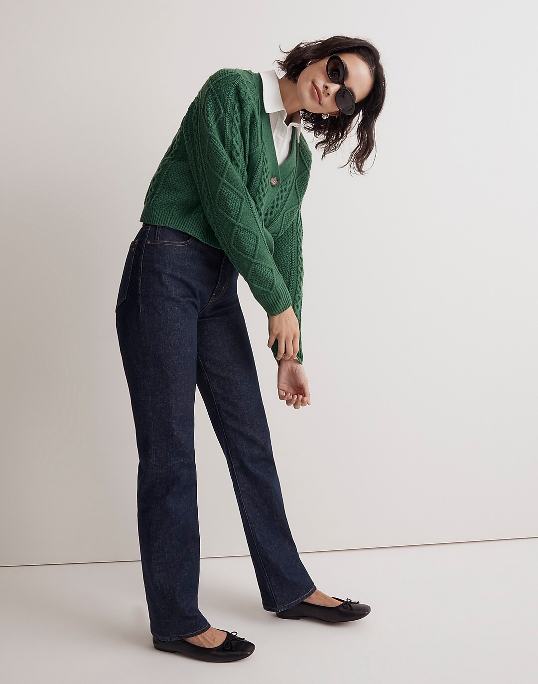 Cable-Knit Crop Cardigan | Madewell