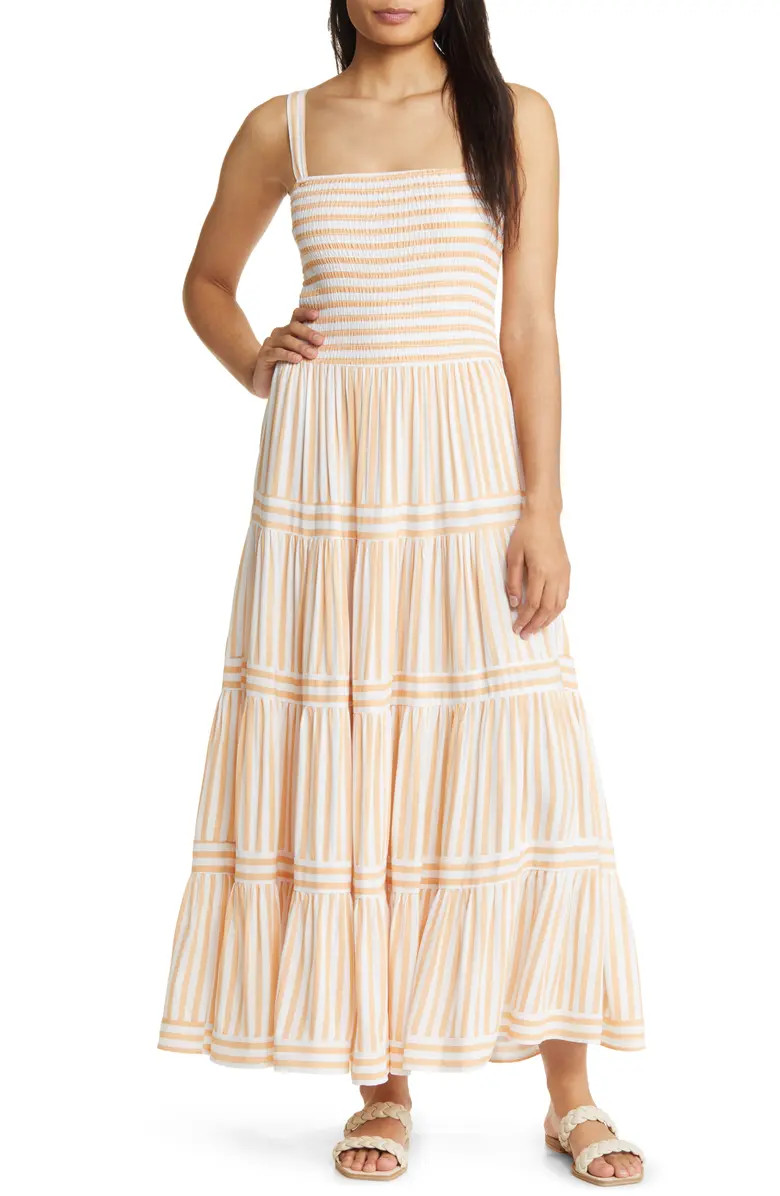 Smocked Stripe Maxi Sundress | Nordstrom