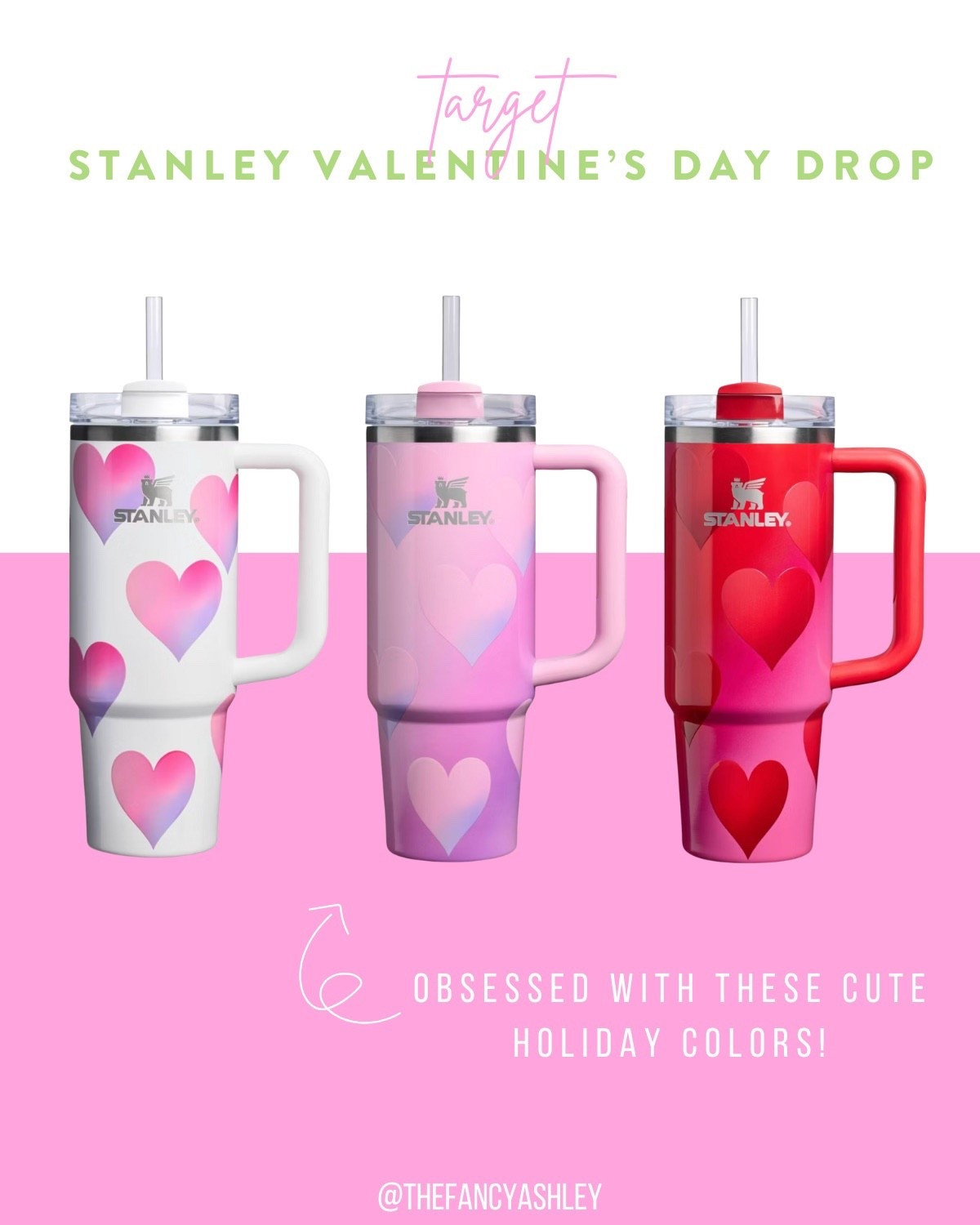 Target Stanley Valentine's Day drop! Run don't walk, Stanley V-Day cups dropped at Target and they are sooo good! These will sell out so grab them early - such a cute gift find or treat yourself! 

#LTKSeasonal #LTKFindsUnder50 #LTKHoliday