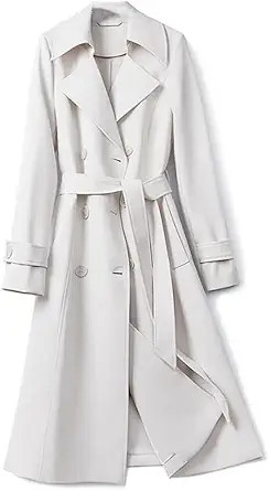 Fashion Autumn Women Trench Coat Double Breasted Long Windbreaker Streetwear Trench Outerwear | Amazon (US)