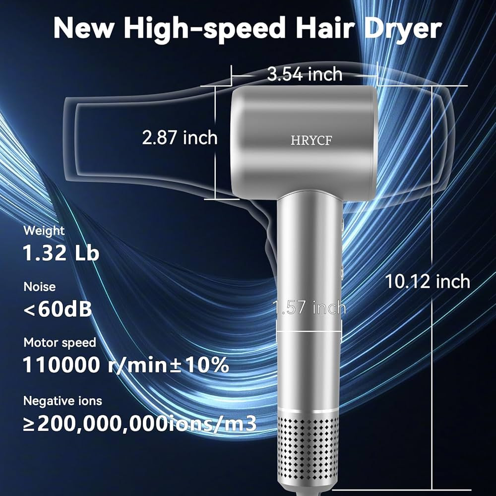 High Speed Hair Blow Dryer｜Professional Salon Grade Air Speed, Negative Ion Hair Care｜Quiet D... | Amazon (US)