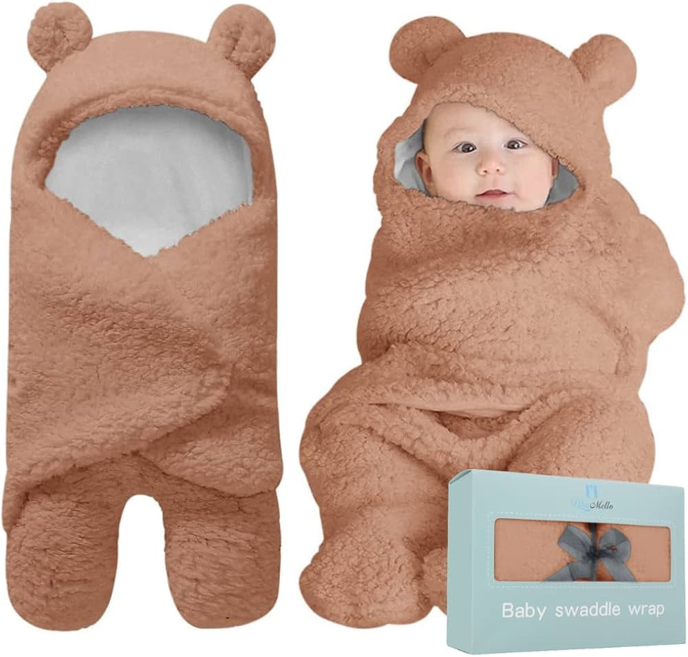 BlueMello Baby Swaddle Blanket | Ultra-Soft Plush Essential for Infants 0-6 Months | Receiving Sw... | Amazon (US)