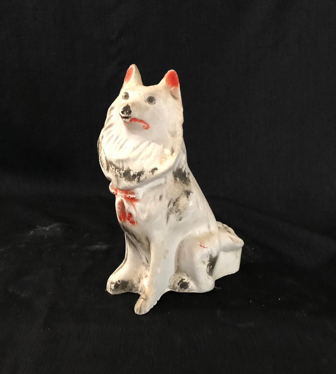 Old Chalkware Collie Dog - 1940s Lassie Carnival Prize Chalkware Dog - Tri-Colored Chalkware Coll... | Etsy (US)