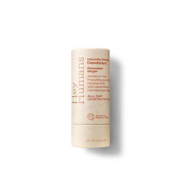 Hey Humans Natural Deodorant Rosewater Ginger - 2oz | Target