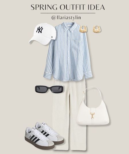 SPRING OUTFIT IDEA 🤍

fashion inspo, spring outfit, spring fashion, spring style, outfit idea, outfit inspo, casual outfit, casual ootd, casual chic outfit, casual chic ootd, striped shirt, blue shirt, oversized shirt, beige pants, pull on pants, white cap, baseball hat, adidas vl court 3.0, white bag, shoulder bag, h&m, style inspo, women fashion

