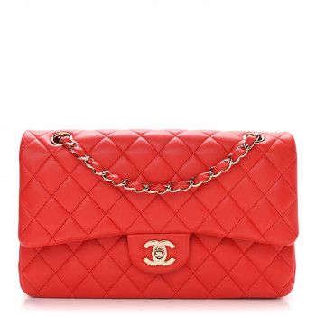 CHANEL Lambskin Quilted Medium Double Flap Red | FASHIONPHILE | Fashionphile