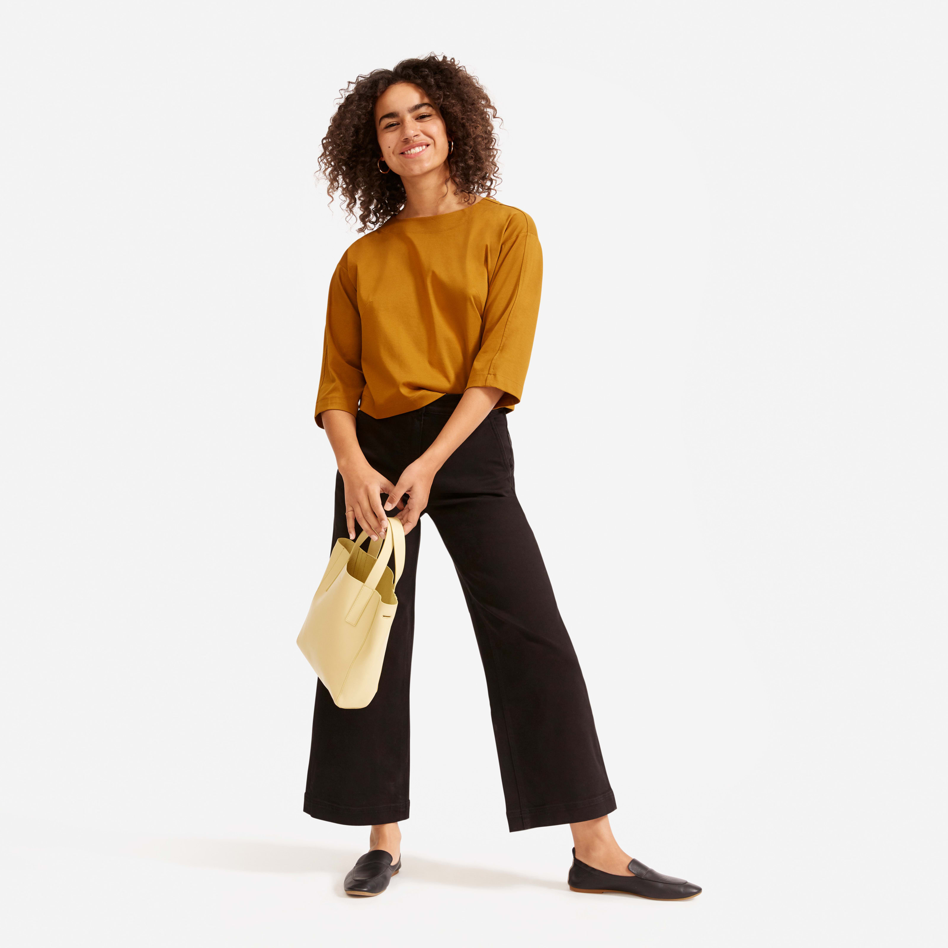 Women's Wide-Leg Crop Pant by Everlane in Black, Size 00 | Everlane