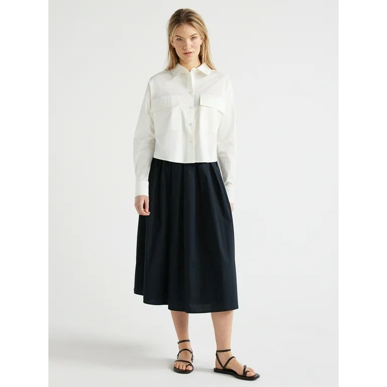 Scoop Women's Pleated Skirt, Sizes XS-XXL - Walmart.com | Walmart (US)