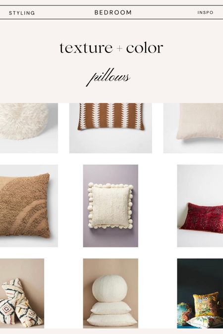using pillows can be an easy way to add texture and color to a space. Here are some ideas to spruce up your bedding this year! Faux furs and jewel toned pillows are at the top of my list lately! Also looks like Anthropology is having a sale on most f the pillows linked here!

#LTKsalealert #LTKSeasonal #LTKhome
