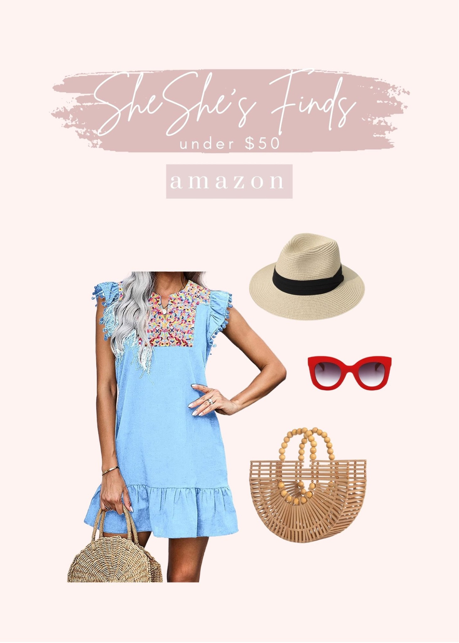 Great little dress for a resort look by the pool or beach. I wear a size medium #swimsuitcoverup #summerdress #resortwear #fedorastrawhat #summerhat @amazonfashion

#LTKSeasonal #LTKFind #LTKunder50