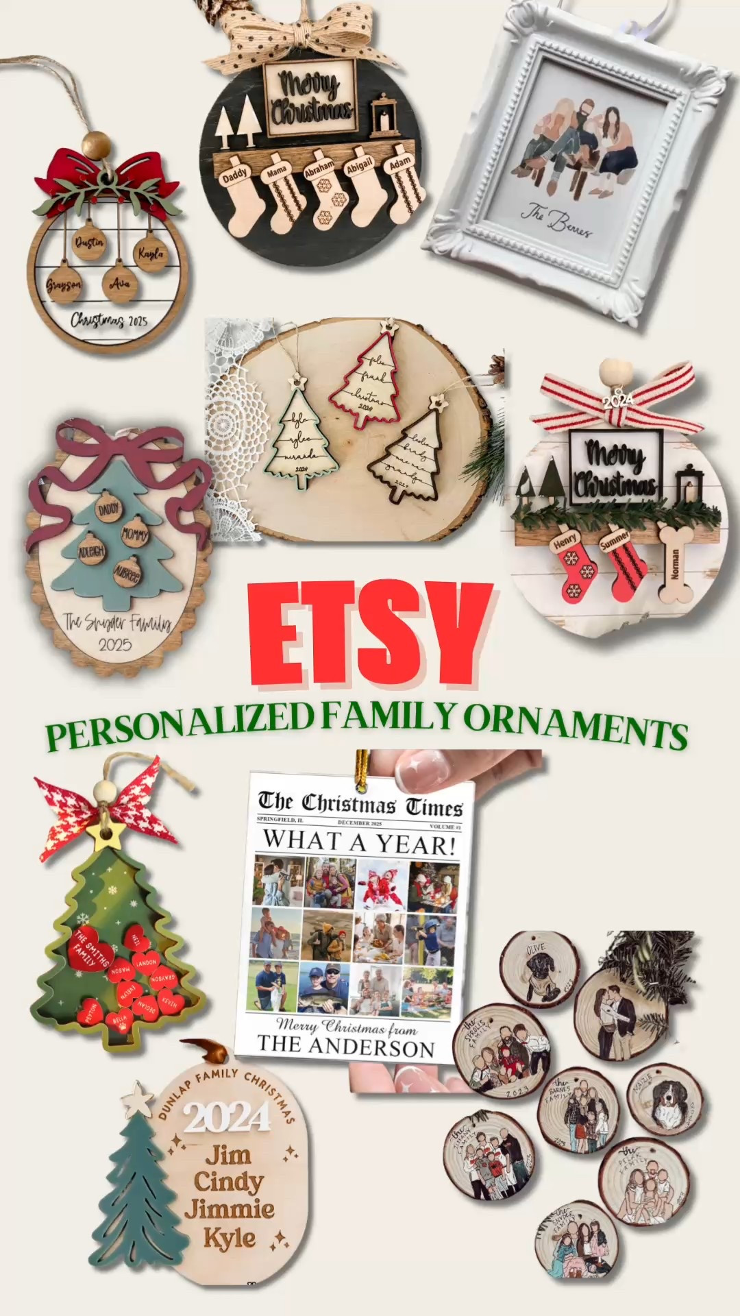 ETSY PERSONALIZED FAMILY ORNAMENTS 🎄💚❤️✨ 

Etsy finds, Etsy Christmas, Christmas ornaments, personalized gifts, family gifts, Christmas gift, gift for family, Etsy holiday, Christmas must haves 



#LTKSeasonal #LTKFamily #LTKHoliday