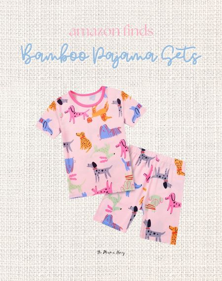 Amazon finds kids 2 piece short sleeves and shorts bamboo viscose pajama set! Dog print. Girly dog print pajamas for toddlers and young kids. Under $25 bamboo pajamas

#LTKbaby #LTKkids #LTKSeasonal