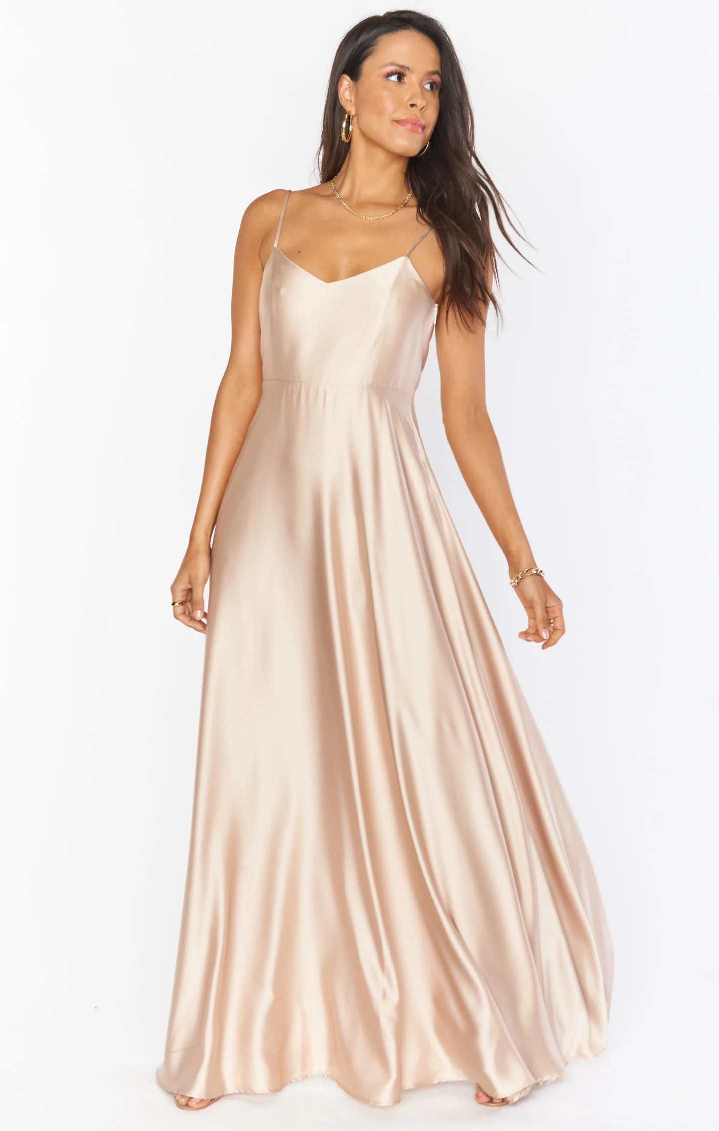 Faith Maxi Dress ~ Champagne Luxe Satin | Show Me Your Mumu