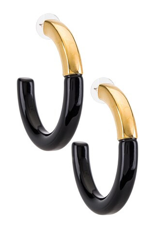 Lele Sadoughi Arch Hoop in Jet from Revolve.com | Revolve Clothing (Global)