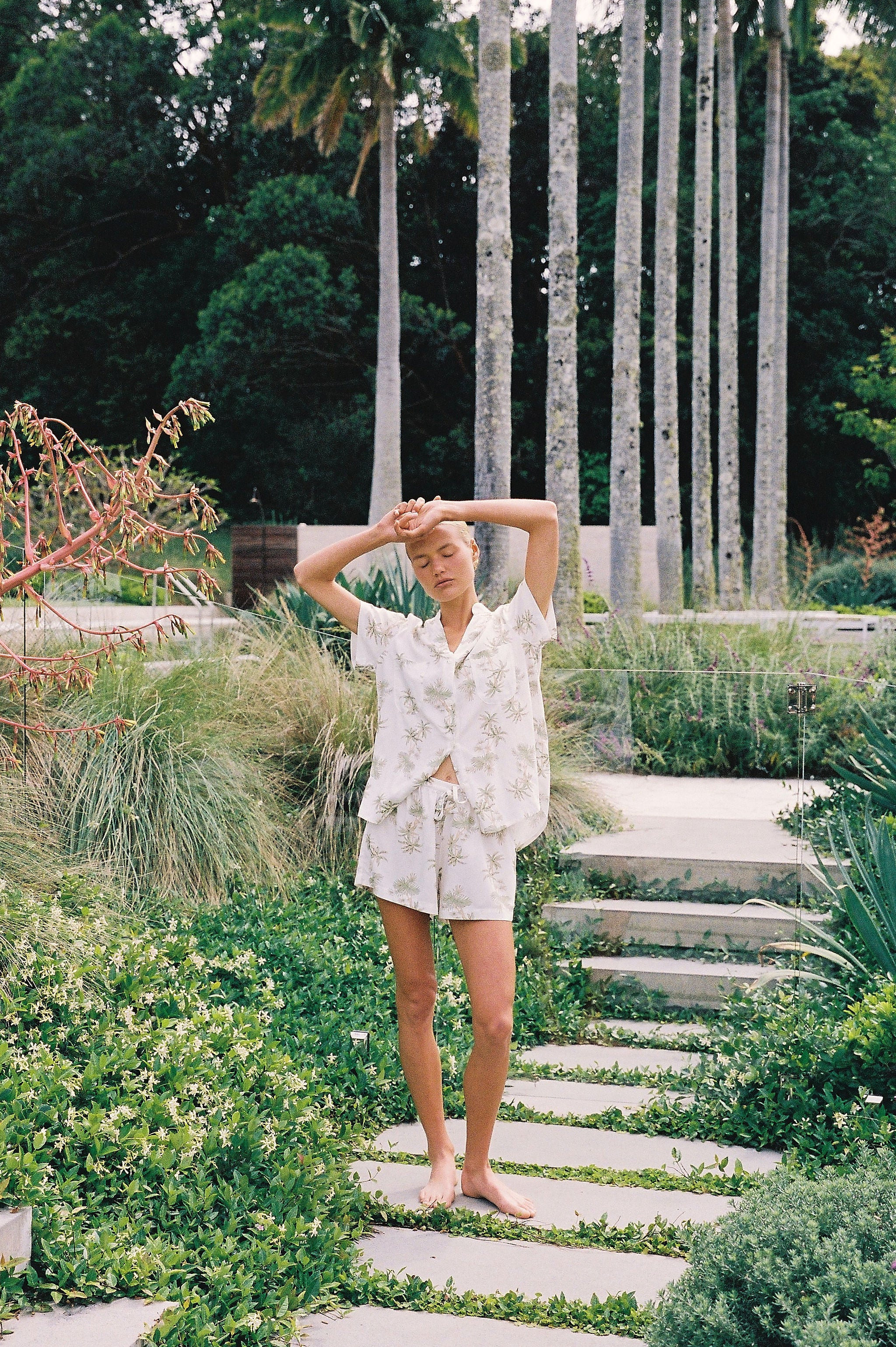 Maggie Pajama Set - Vintage Palm - Olive | Piyama US