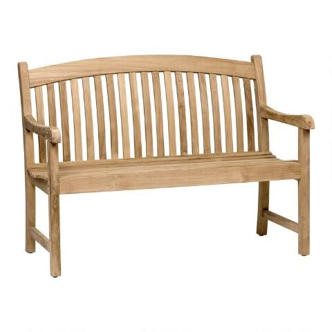 Teak Windsong Outdoor Bench | World Market
