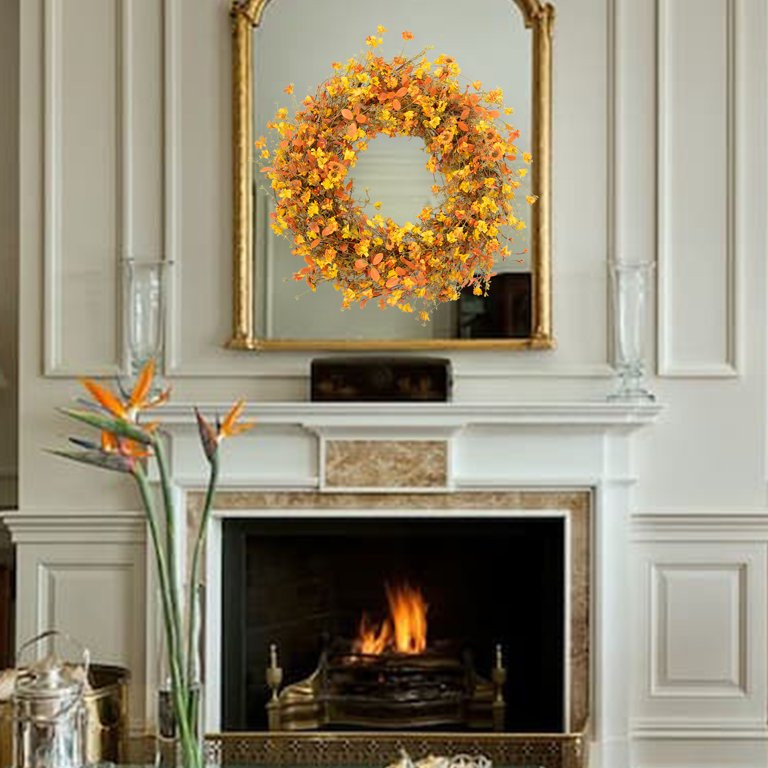 Yawwind Store 22 Inches Fall Wreaths For Front Door Autumn Wreath Fall Flowers Wreat | Walmart (US)