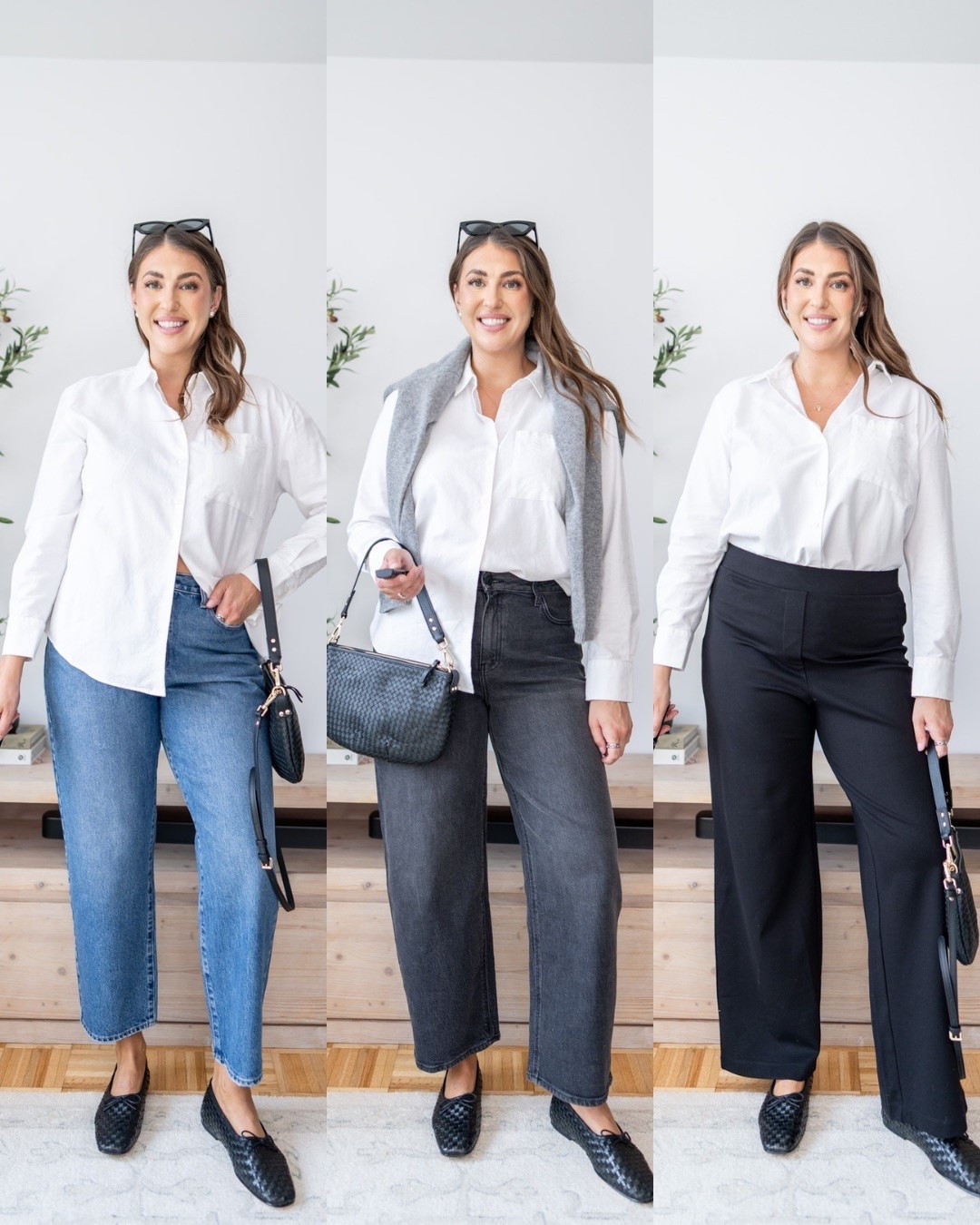 A classic white button-down, three easy fall outfits 🤍 Pair it with blue denim, washed black jeans or tailored black pants for that polished-but-effortless look.

Quince white button down, fall outfit ideas, white shirt outfit, black pants outfit, denim outfit, capsule wardrobe, classic fall style, elevated basics, everyday fall fashion

#LTKootd #LTKWorkwear #LTKMidsize