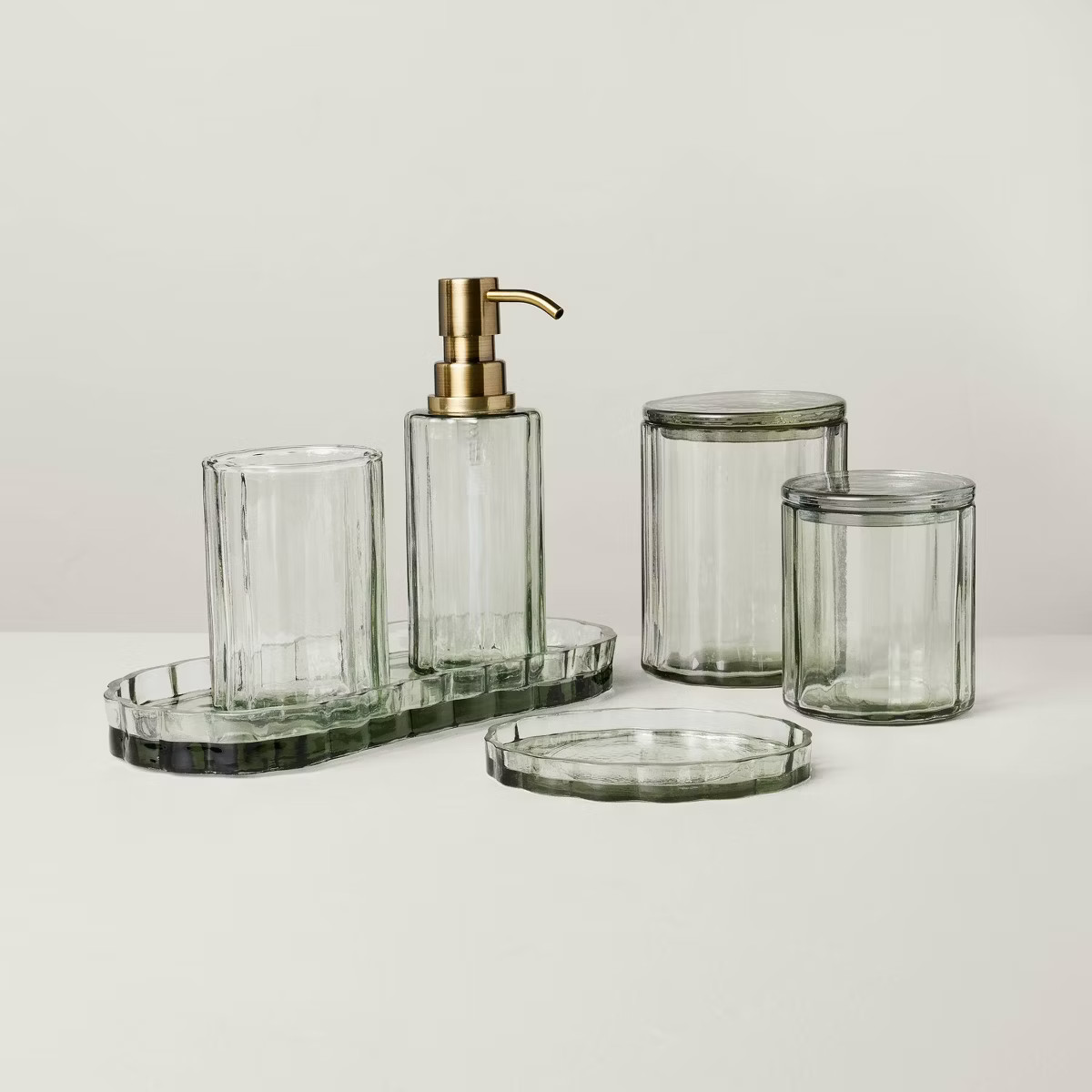 Fluted Glass Soap Dish Light Green - Hearth & Hand™ with Magnolia | Target