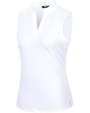 Womens Sleeveless Golf Polo Shirts Lightweight Tennis Sport Tops | Amazon (US)