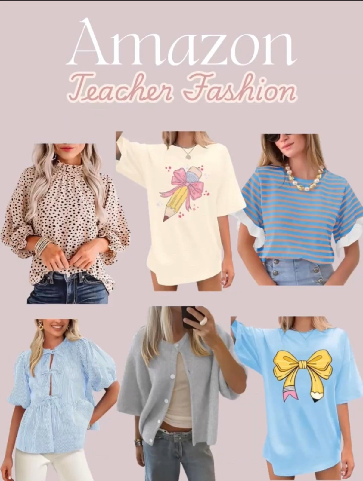 Teacher outfits from Amazon! 
| teacher | amazon teacher | amazon prime | amazon teacher outfits| teacher fashion | teacher style | kindergarten teacher | elementary school teacher | elementary teacher | student teacher  | winter | winter fashion | winter fashion amazon | amazon fashion | amazon style | amazon favorites | best of amazon prime | best of amazon | amazon best sellers | tshirts | dress | amazon dress | dresses | amazon dresses | work wear | workwear | causal | rainbow tee | graphic tee |  blouse | amazon blouse | amazon work wear | dress pants | romper | work pants | jumpsuit | overalls | skirt | long skirt | work skirt | 
#amazon #amazonprime #teacher #teacheroutfits #backtoschool

#LTKspring #LTKspringtrends #LTKWorkwear