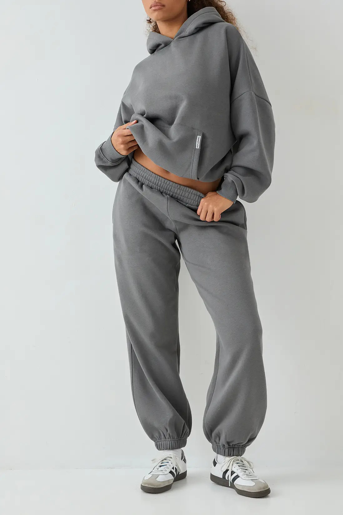 Charcoal DSGN Studio Tall Oversized Cuffed Jogger | PrettyLittleThing USA | PrettyLittleThing US