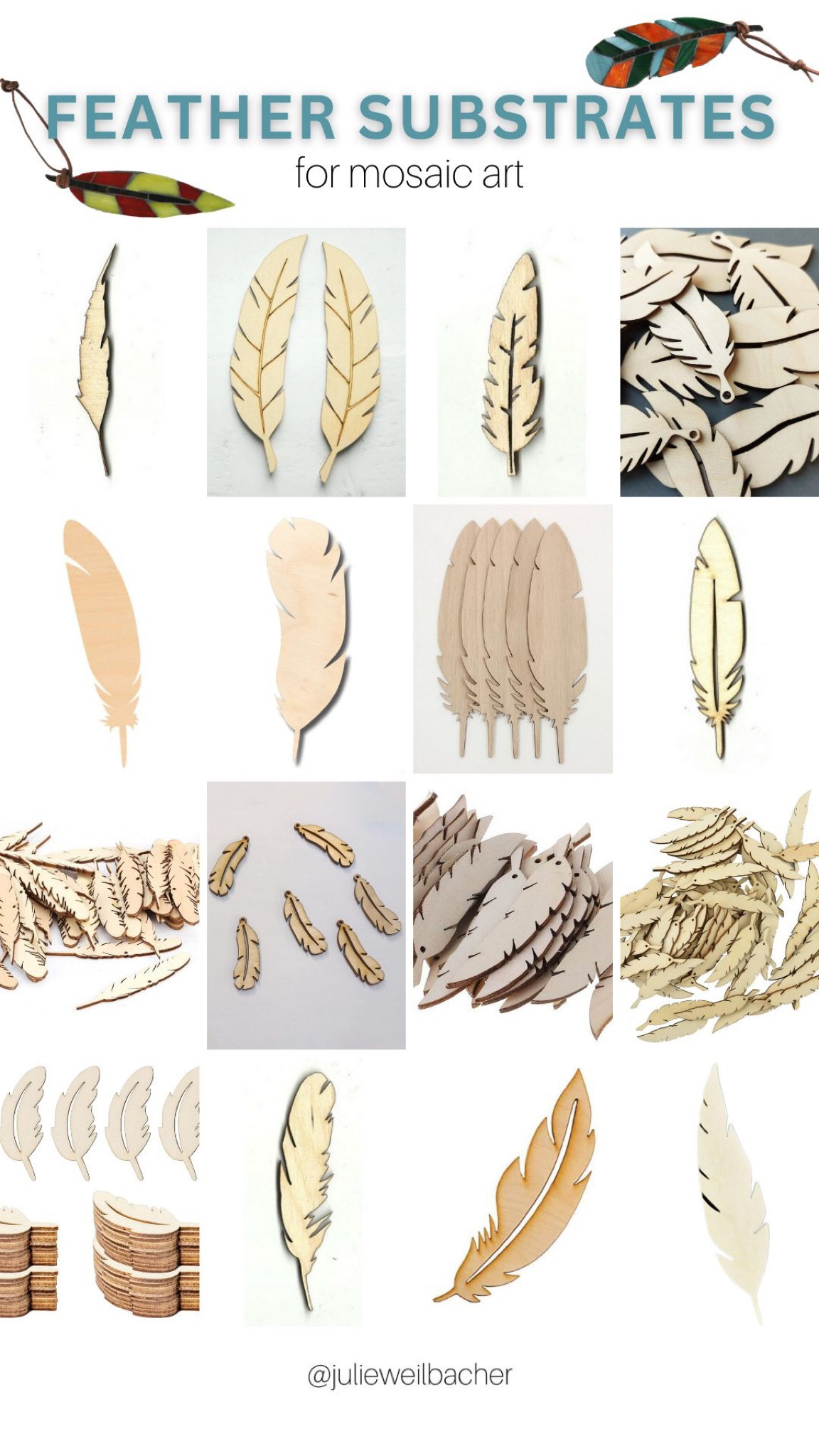 Feather stained glass and mosaic art are timeless. Here’s some feather substrate ideas.🪶 

For mosaic tips, tutorials, inspiration, and so much more please visit my YouTube channel: YouTube.com/julieweilbacher. 

Follow @julieweilbacher on Instagram for all things mosaic art including mosaic feather tutorial, mosaic tutorials, and glass mosaic art tutorials including stained glass.

#LTKSeasonal #LTKhome #LTKHoliday