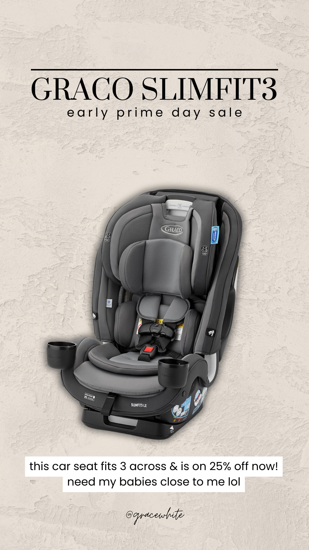 Fits 3 across!

Amazon, Amazon finds, car seat, 3 across car seat, slim fit car seats, boy mom, mom of 3, grace white

#LTKmomlife #LTKKids #LTKTravel