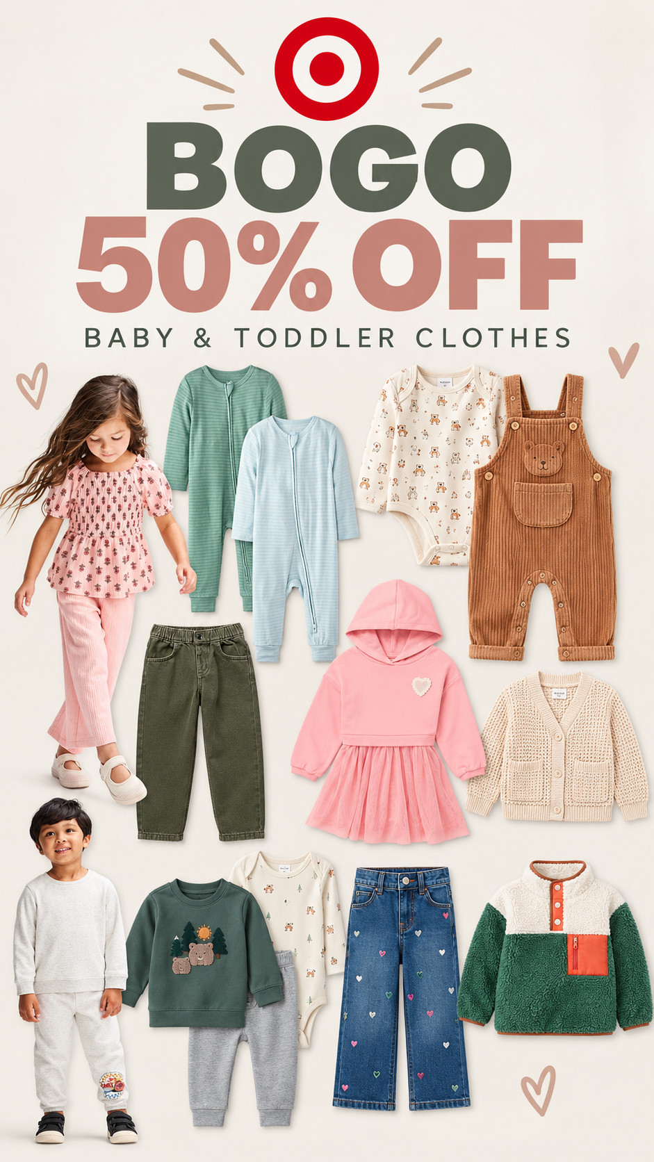 Target BOGO 50% off baby and toddler clothes 

 #LTKSaleAlert #LTKBaby #LTKKids