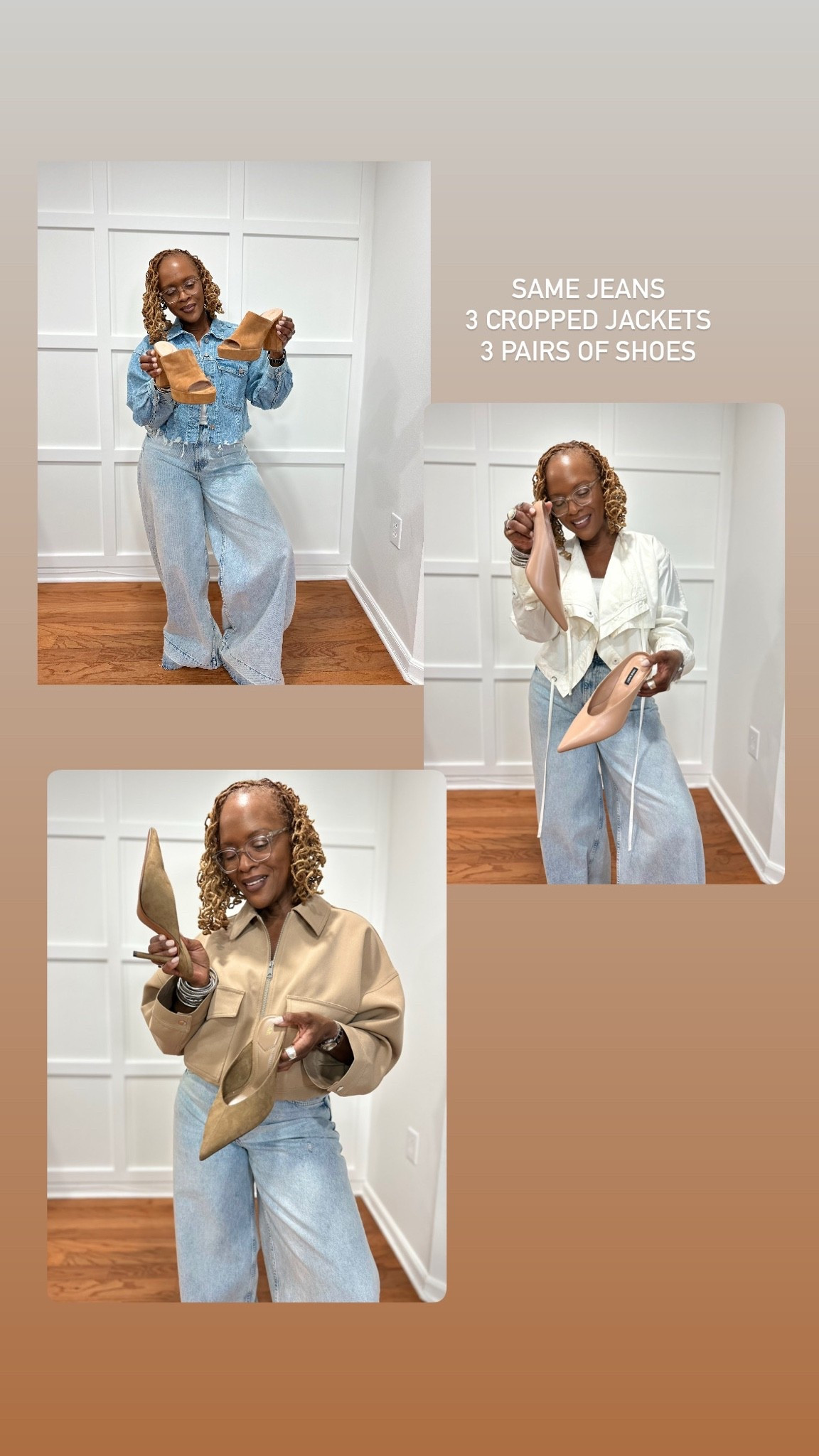 Same H&M Jeans 
3 cropped jackets
3 pairs of heels
Casual comfy denim outfits 
for work or weekend brunch 
Zara jacket and shoes

#LTKootd #LTKdayinmylife #LTKgrwm