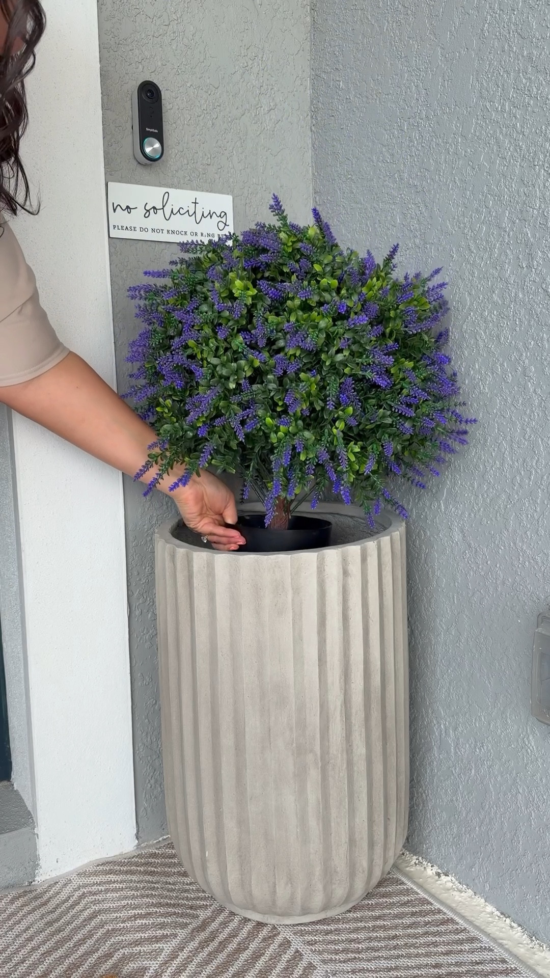 Spring outdoor entryway look! 🪻🐰

Home
Home decor
Spring decor
Faux florals
Outdoor faux florals and wreath 

#LTKSeasonal #LTKHome #LTKSaleAlert