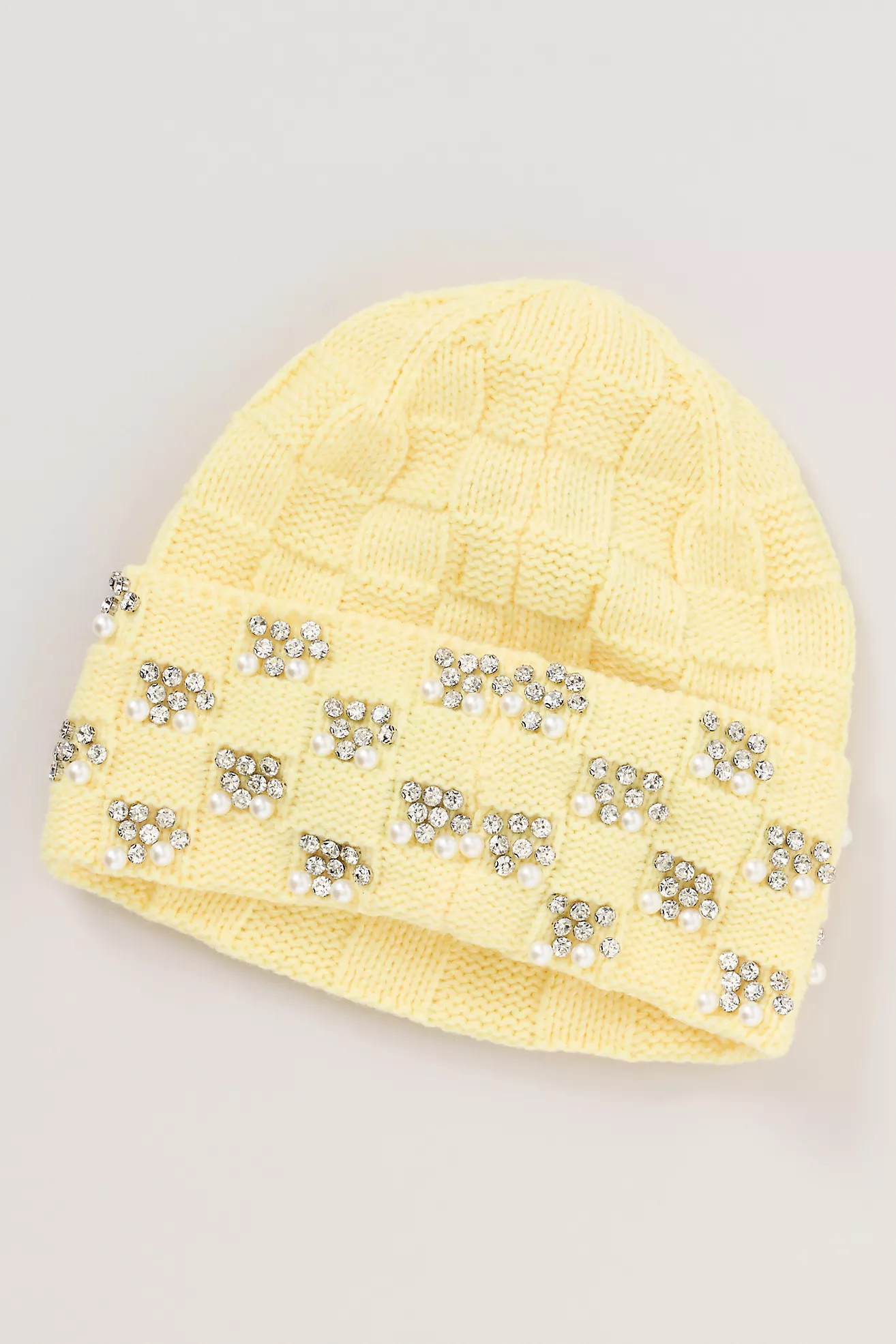 Maeve Checkered Crystal Beanie | Anthropologie (US)