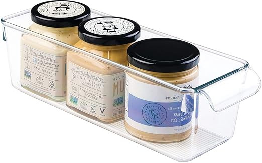 iDesign Linus Plastic Fridge and Freezer Storage Organizer Bin with Handle, Clear Container for F... | Amazon (US)