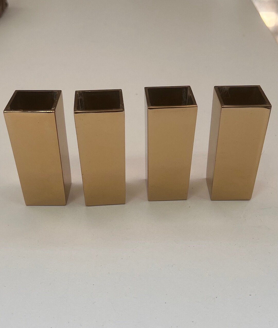 PREMIUM Furniture Leg Caps, Brushed/polished,zinc Die Casted,square Metal Foot Sleeve for Table, ... | Etsy (US)