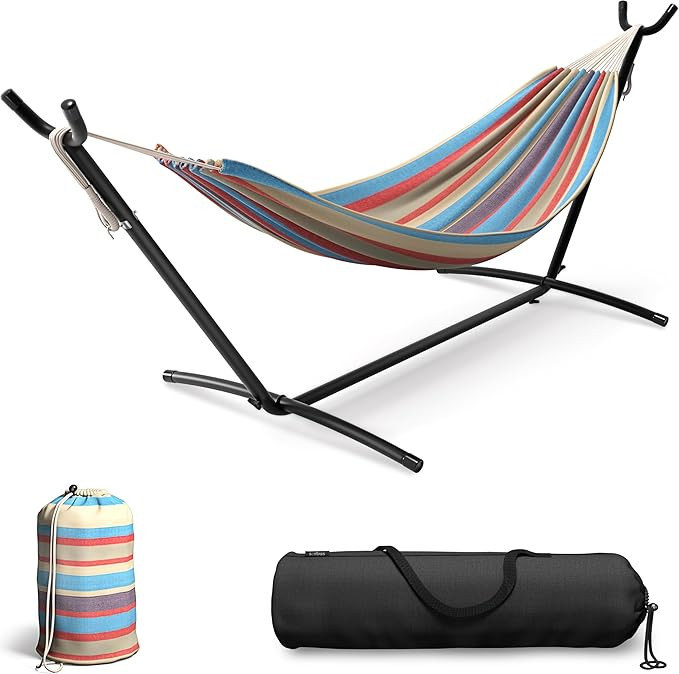 Sorbus 2-Person Luxury Hammock with Steel Stand- Premium Cotton Blend 60" Large Bed- Heavy Duty 4... | Amazon (US)