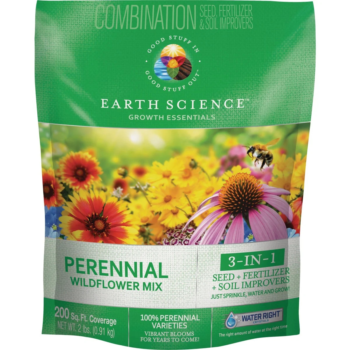 Earth Science Growing 2lb Perennial Wildflower Mix Flower Seeds | Walmart (US)