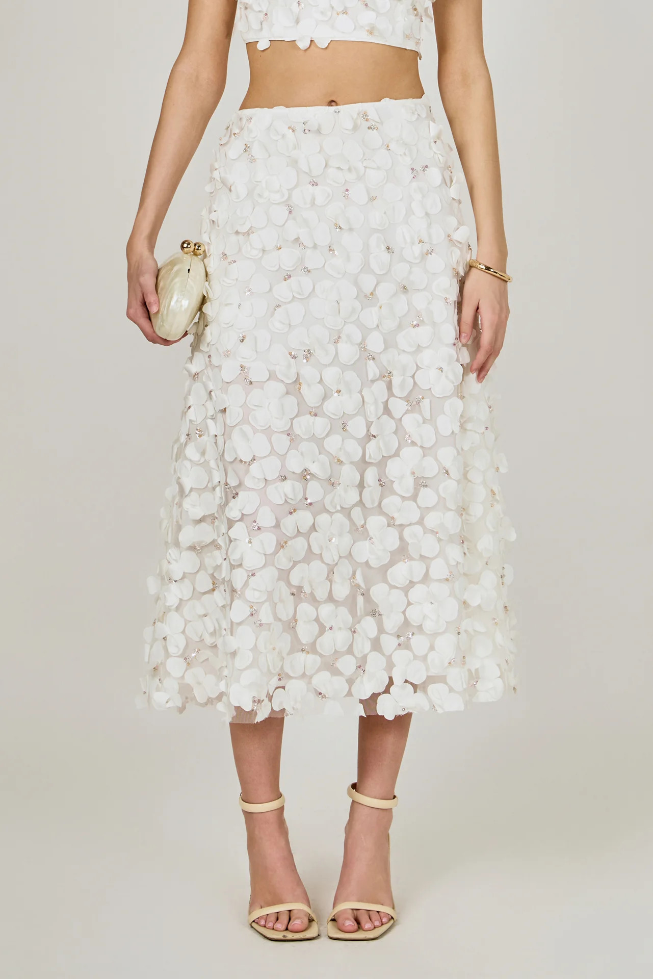 3D Floral Maxi Skirt | Endless Rose