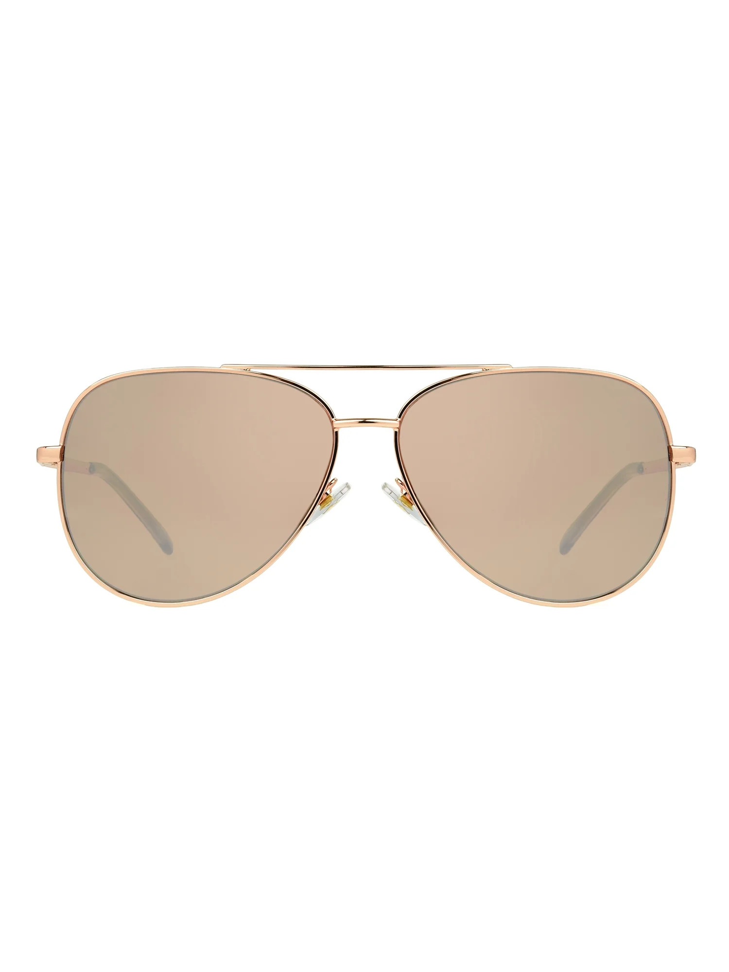 Scoop Women's Aviator Rose Gold-Tone Sunglasses - Walmart.com | Walmart (US)