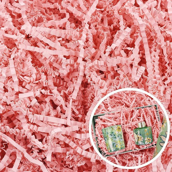 Easter Pink Crinkle Cut Paper Shred Filler for Gift Baskets Box Bags 1/2 LB, Shredded Paper Grass... | Amazon (US)