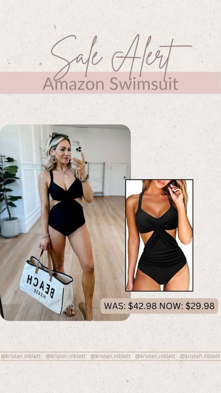 This black amazon swimsuit is on sale // runs true to size and perfect for a vacation or bachelorette trip! 

#LTKsalealert #LTKSeasonal #LTKswim